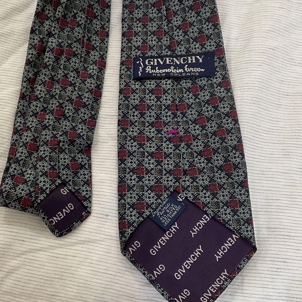 Givenchy Men's Tie with Black and Red Geometric Design